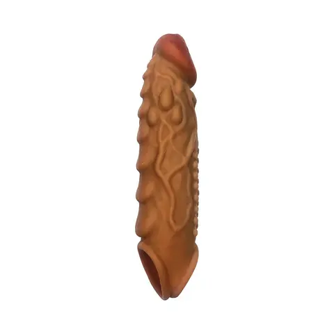 Skinsations Bump&Grind Raised Bumps Penis Sleeve With Scrotum Strap