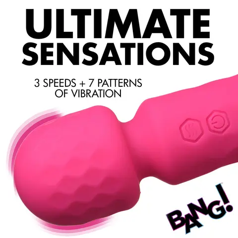 BANG! 10X Mini Silicone Wand in Pink