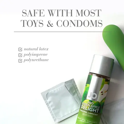 JO H2O Green Apple Delight Flavored Water-Based Lubricant 4 oz.