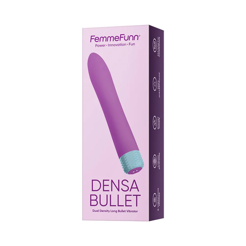 FemmeFunn Densa Bullet Rechargeable Dual Density Silicone Slimline Vibrator in Purple