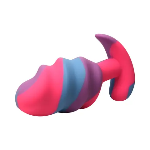 Creature Cocks Unicorn Swirl Silicone Butt Plug Large
