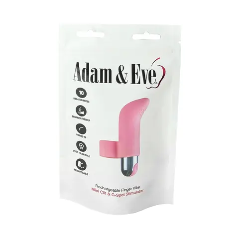 Adam & Eve Silicone Rechargeable Finger Vibe (Bag Packaging)
