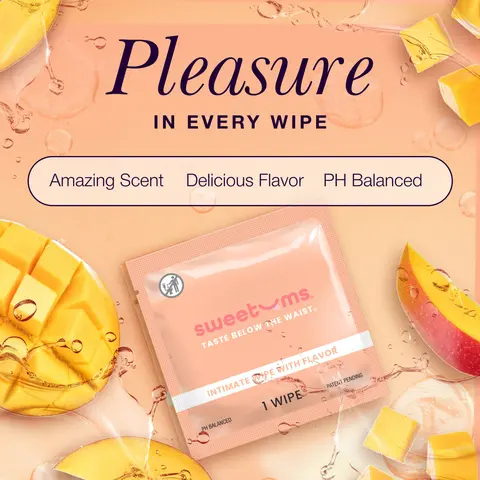 Sweetums Intimate Wipes Mango Flavor 10-Pack