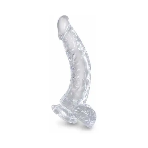 King Cock Clear 7.5 in. Cock With Balls Realistic Suction Cup Dildo