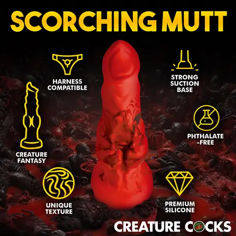 Creature Cocks Fire Hound Silicone Dildo S