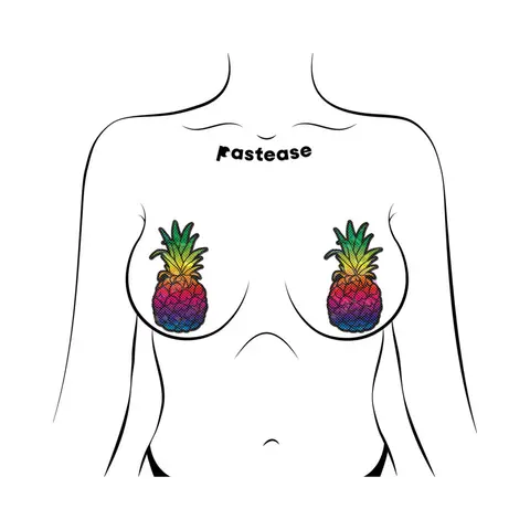 Pastease Rainbow Pineapple Sparkling Breast Pasties