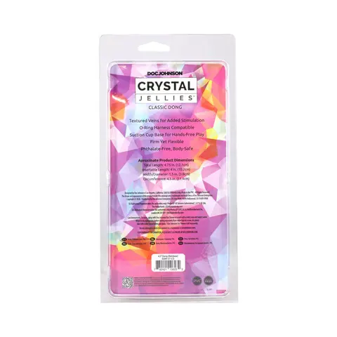 Crystal Jellies 4.5 in. Dong Rainbow