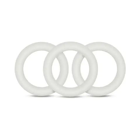 Performance VS2 Pure Premium Silicone Cockrings 3-Pack Small in White