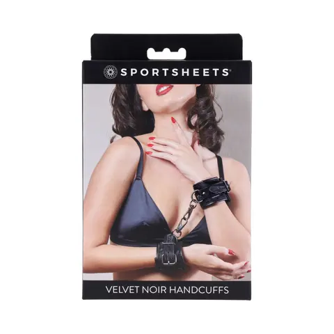 Sportsheets Velvet Noir Handcuffs