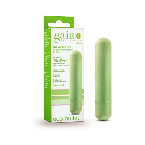 Gaia Eco Bullet Single-Speed Vibrator in Green