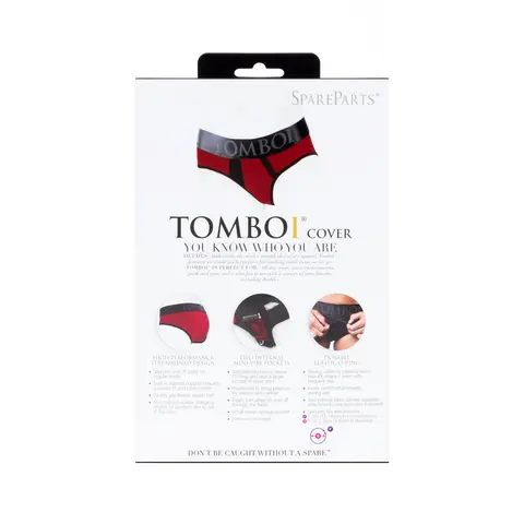 SpareParts Tomboi Cover Brief Style Underwear Harness Nylon Black/Black M