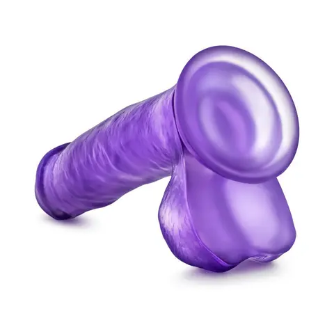 B Yours Sweet 'n Hard 1 Realistic 7 in. Dildo with Balls in Purple