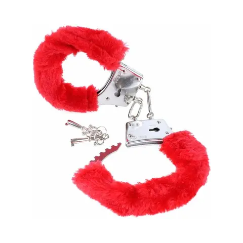 Fetish Fantasy Series Beginner's Furry Cuffs in Red