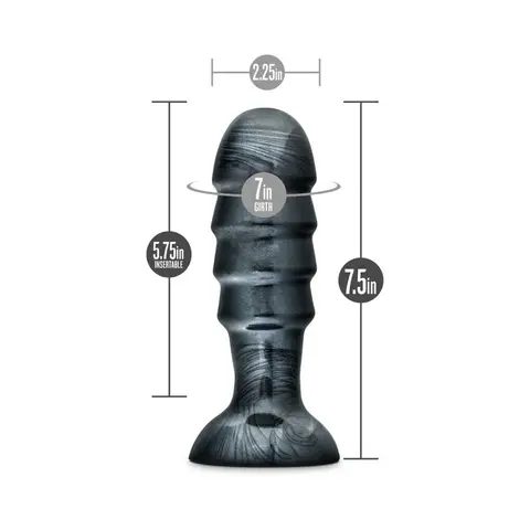 Jet Bruiser 7.5 in. Anal Plug Carbon Metallic Black