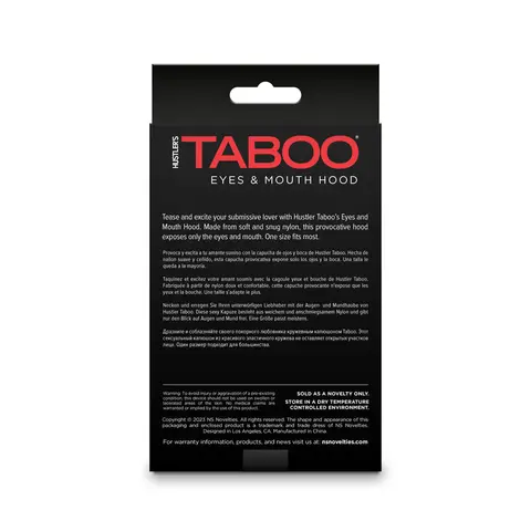 Hustler Taboo Eyes&Mouth Hood Black