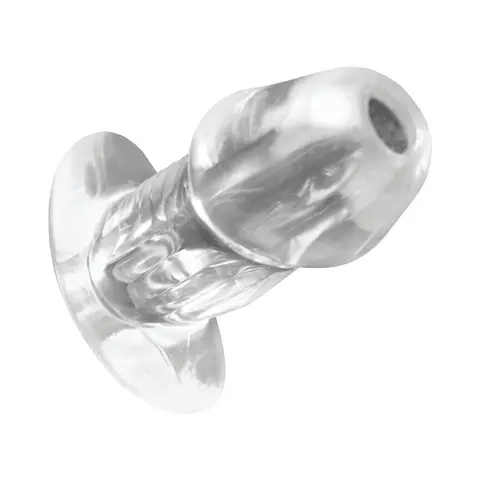 Master Series Dicked Clear Hollow Anal Plug Medium