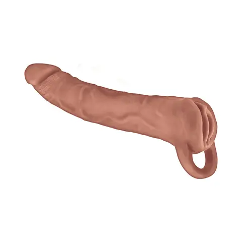 The Great Extender 2 in 1 Extender&Masturbator 7in Brown