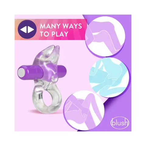 Play with Me Bull Vibrating C-Ring in Purple
