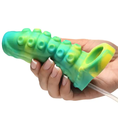 Creature Cocks Siphon Tentacle Squirting Silicone Penis Enhancer in Green