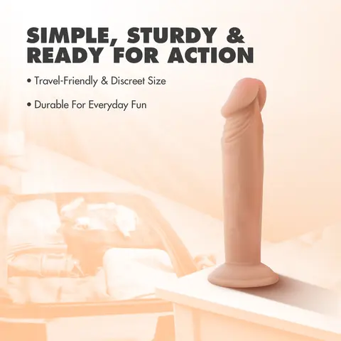Dr. Skin Dr. Small Realistic 6.5 in. Dildo in Beige