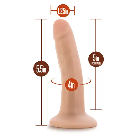 Dr. Skin Silicone Dr. Lucas 5.5 in. Posable Dildo in Beige