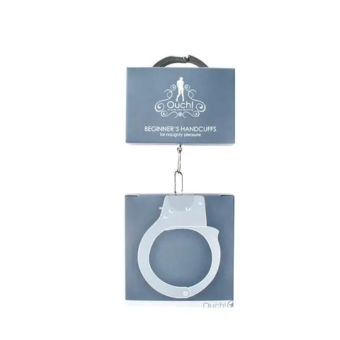 Ouch! Beginner's Metal Handcuffs With Quick-Release in Silver