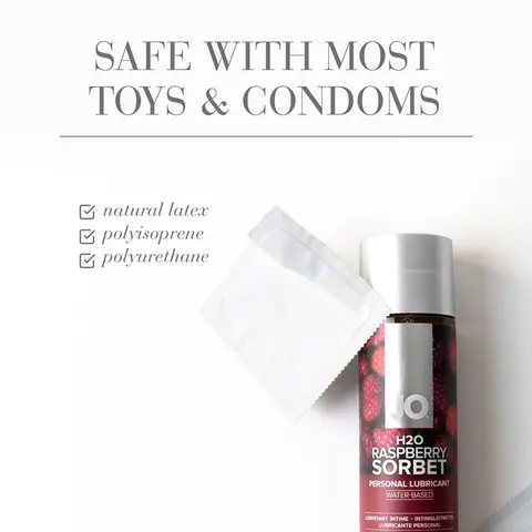 JO H2O Raspberry Sorbet Flavored Water-Based Lubricant 1 oz.