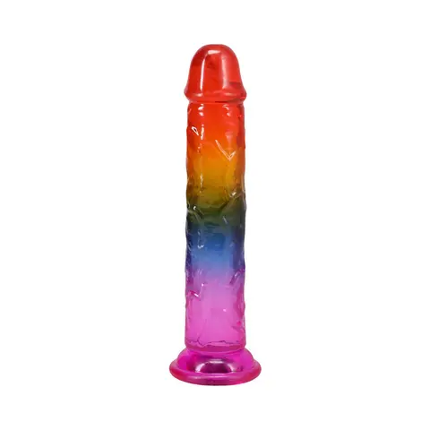 Crystal Jellies 7.5 in. Dong in Rainbow