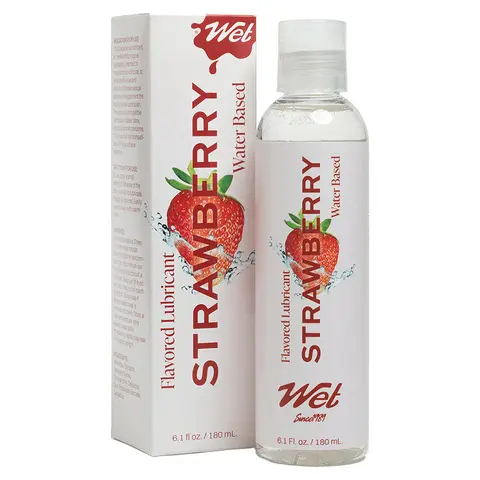 Wet Flavored Lubricant Strawberry 6.1 oz.
