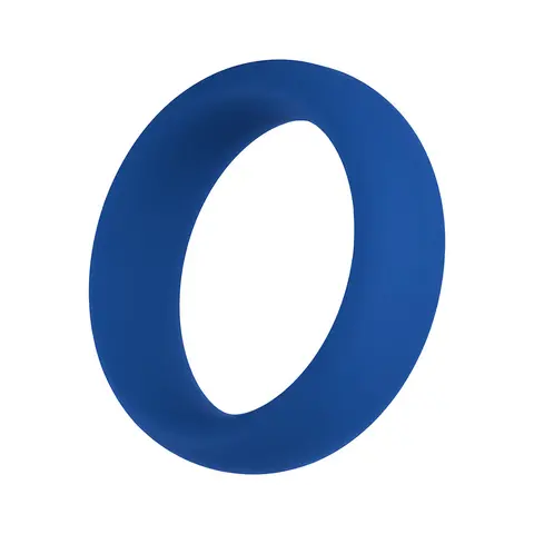 Forto F-64 Wide Liquid Silicone Cockring Medium in Blue