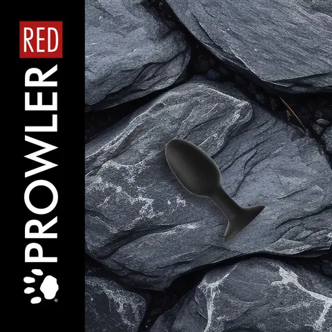 Prowler RED Weighted Butt Plug Black Medium