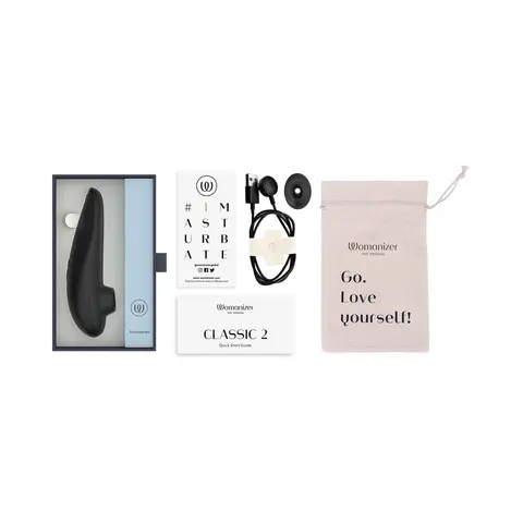 Womanizer Classic 2 Rechargeable Silicone Pleasure Air Clitoral Stimulator in Black