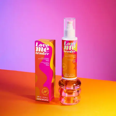 Love to Love Love Me Tender Luscious & Heating Massage Oil Vanilla 3.3 oz.