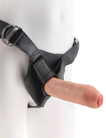 King Cock 7" Uncut with Strap on Harness