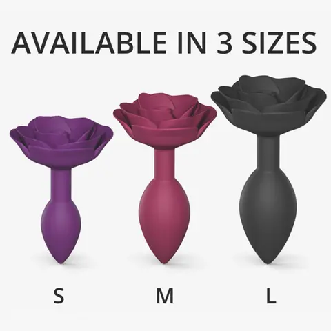 Love to Love Open Roses Silicone Anal Plug Plum Star Medium