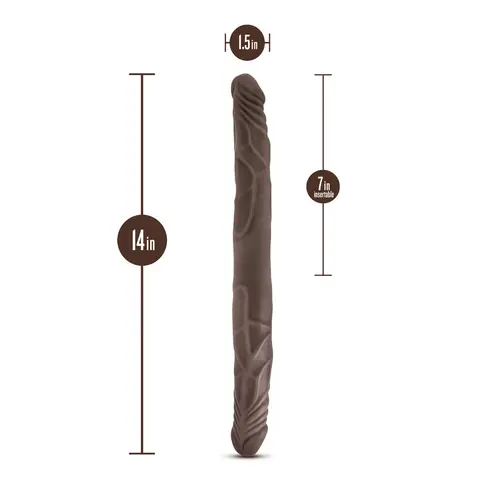 Dr. Skin 14 in. Double Dildo Brown