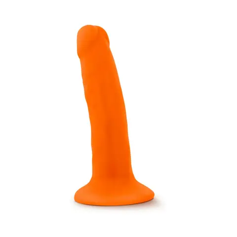 Neo 6 in. Dual Density Dildo Neon in Orange