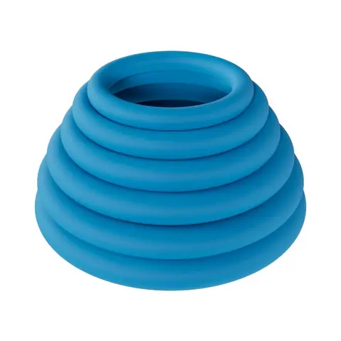 LEVELZ Classic Silicone Cock Ring Set of 6 All Sizes in Teal