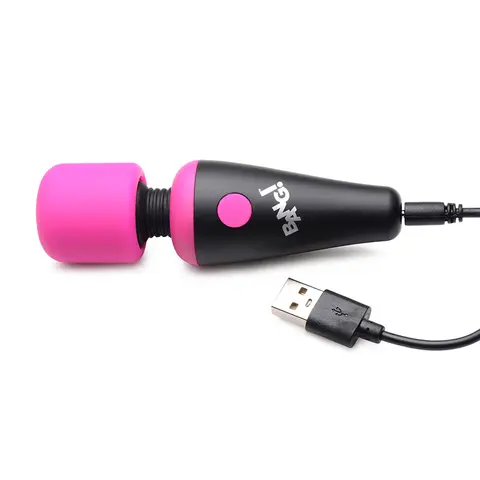 BANG! 10X Vibrating Mini Silicone Wand in Pink