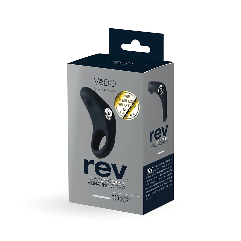 VeDO Rev Rechargeable Vibrating C-Ring in Black