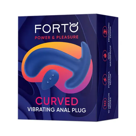 Forto Curved Vibrating Massager Blue