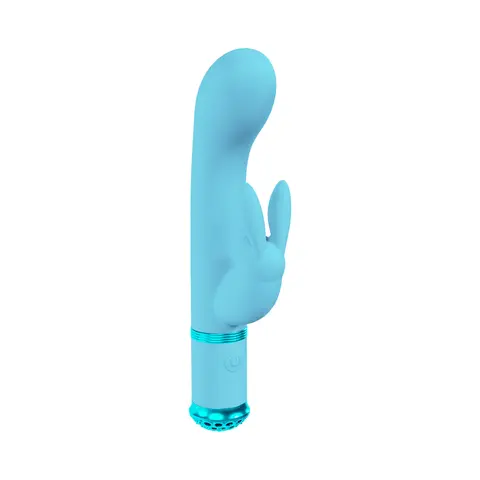 Loveline Belle Rechargeable Silicone Rabbit Vibrator in Blue