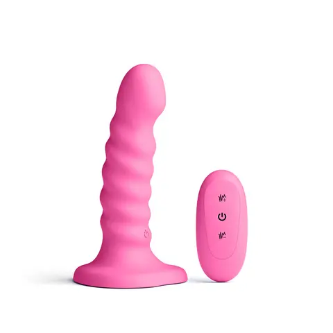 Colours Ribbed Vibrating 5in in Pink