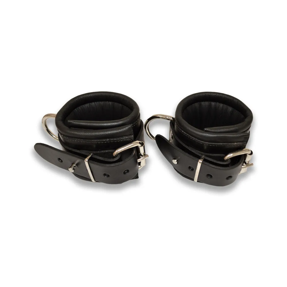 Prowler RED Leather Lockable Wrist Restraints L/XL