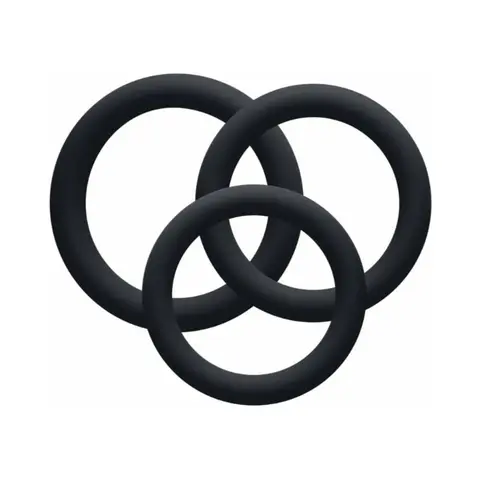 Me You Us Signature The Chubby 3 Ring Set in Black