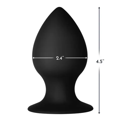 Forto F-98 Cone Silicone Anal Plug Large in Black