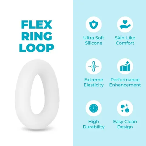b-Vibe Flex Ring Loop Silicone C-Ring Clear