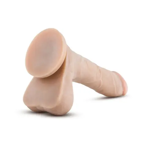 Au Naturel Mister Perfect 8.5 in. Posable Dual Density Dildo with Balls in Beige