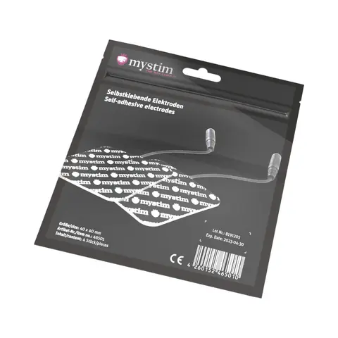 Mystim Replacement Square Electrode Pad 4-Pack