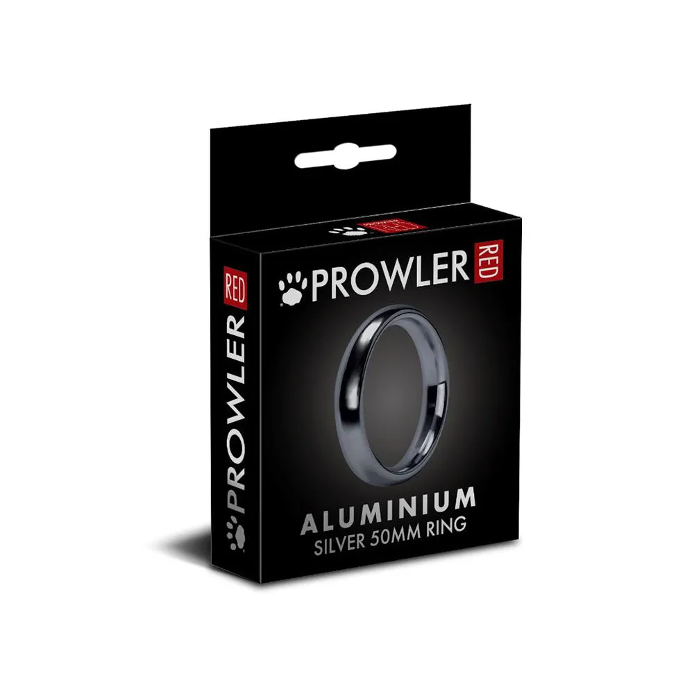 Prowler RED Aluminum Silver 50mm Ring